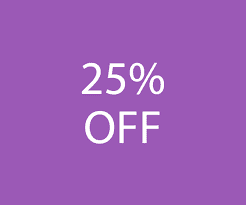 25 percent off coupon purple